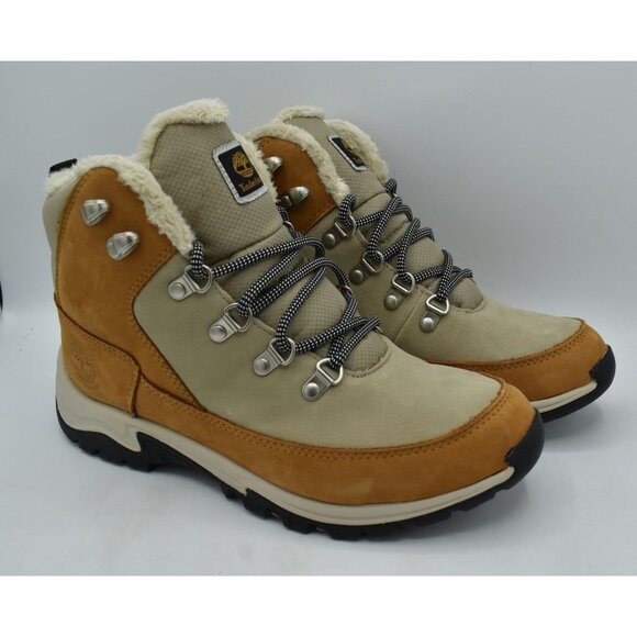Timberland Women 9 Mt. Maddsen Mid Wheat Nubuck Waterproof Lined Hiking Boots - Picture 4 of 13